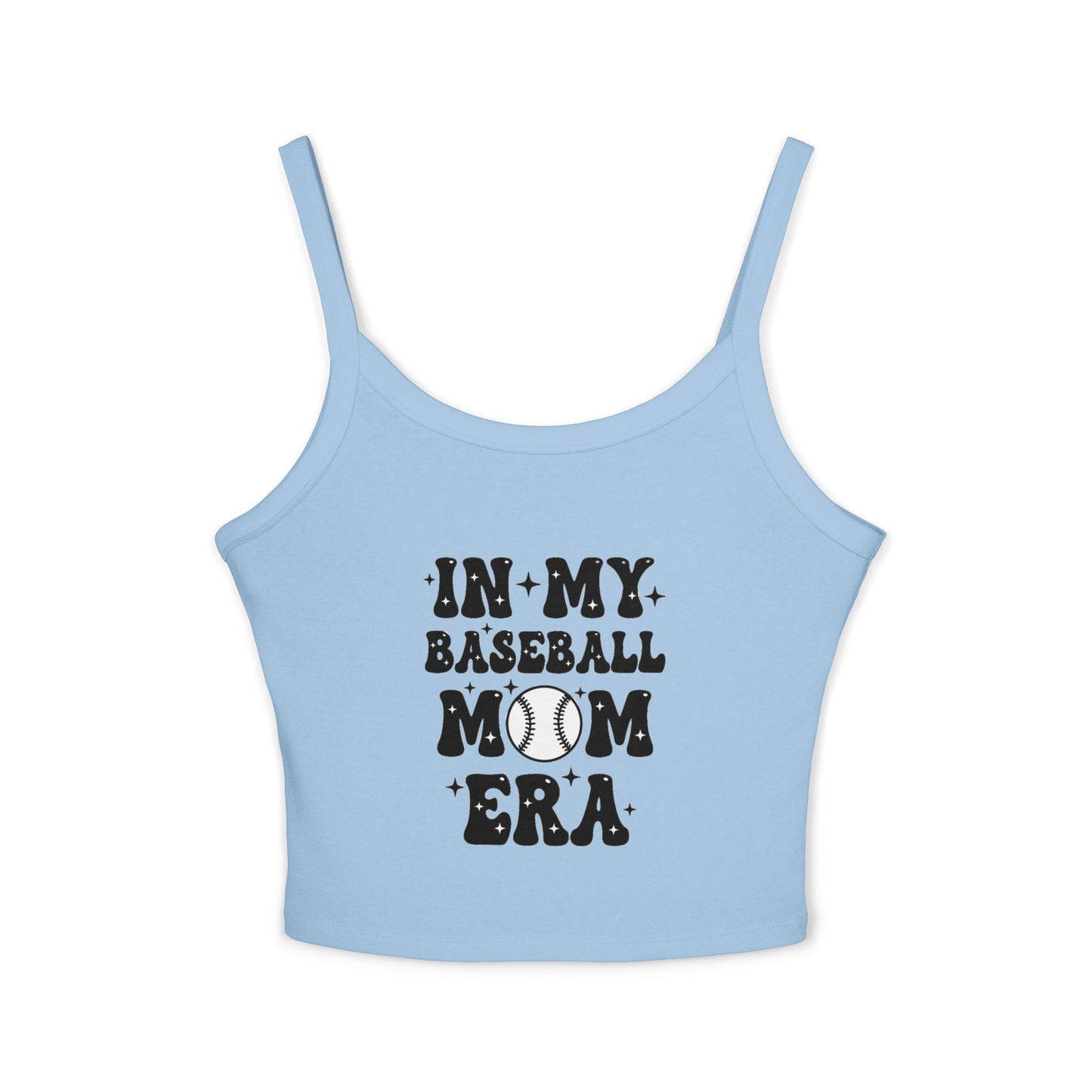 In My Baseball Mom Era Tank Top – Women’s Spaghetti Strap Racer Tank | Soft Cotton-Poly Blend | Trendy Game Day & Summer Apparel