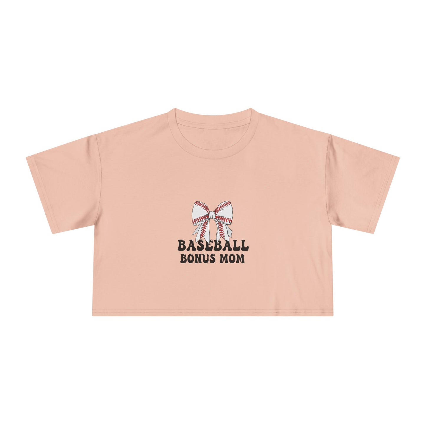 Baseball Bonus Mom Women's Crop Tee - The Sideline Tribe
