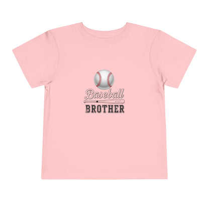 Baseball Brother Toddler Tee | Cute Kids’ Baseball Shirt for Little Siblings | Soft 100% Cotton Game Day Top