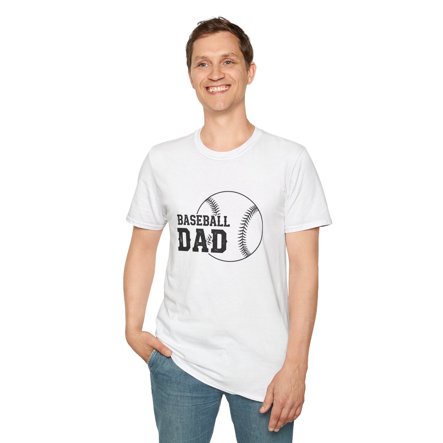 Baseball Dad Softstyle T-Shirt | Perfect Gift for Father's Day & Sports Fans