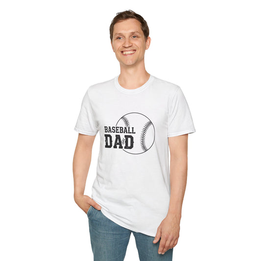 Baseball Dad Softstyle T-Shirt | Perfect Gift for Father's Day & Sports Fans