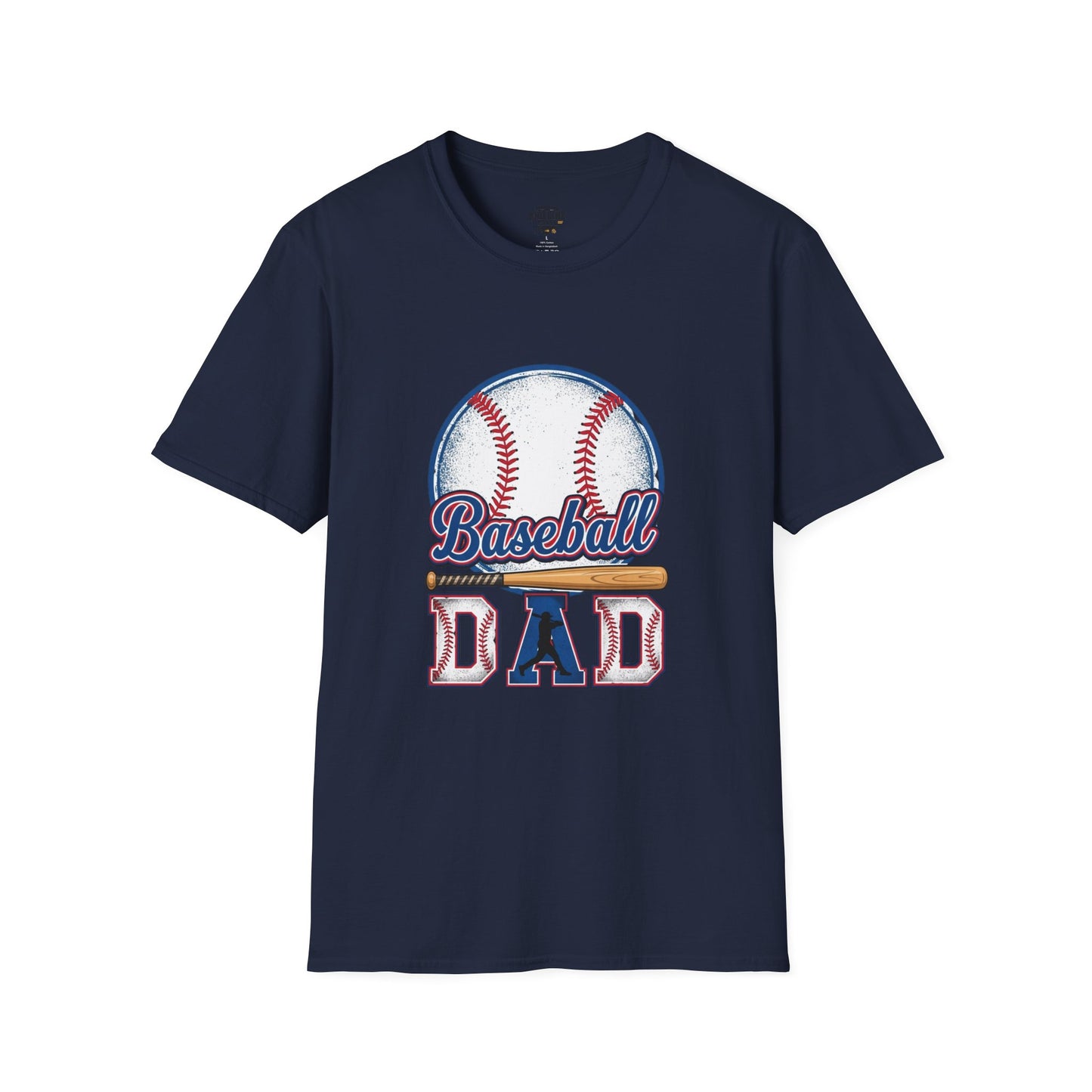 Baseball Dad Unisex Softstyle T-Shirt | Classic Game Day Tee | Premium Ring-Spun Cotton