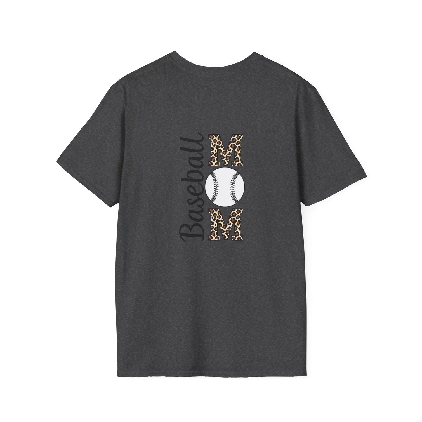 Leopard Print Baseball Mom T-Shirt – Personalized Game Day Style | Fierce & Fun Spirit Wear