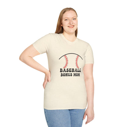 Baseball Bonus Mom Softstyle T-Shirt - The Sideline Tribe