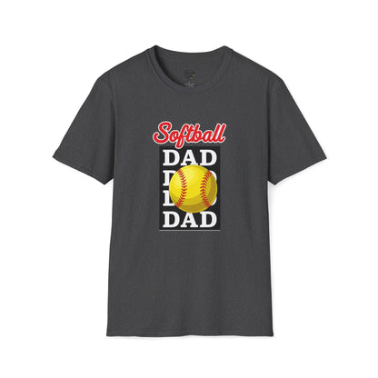 Softball Dad Vintage T-Shirt – Combed Cotton Tee for Men - The Sideline Tribe