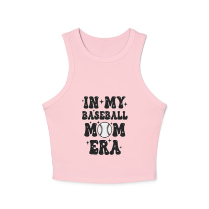 In My Baseball Mom Era Tank – Chic Micro Rib Racer Tank | Game Day Sports Mom Shirt | Athletic Fit Baseball Mom Top