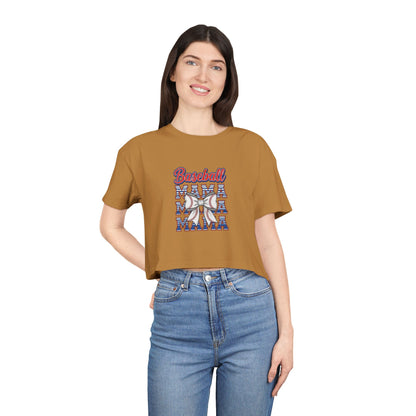 Baseball Graphic Women's Crop Tee - Perfect for Game Day Enthusiasts!