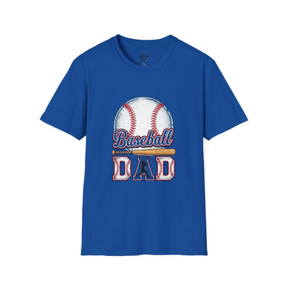 Baseball Dad Unisex Softstyle T-Shirt | Classic Game Day Tee | Premium Ring-Spun Cotton