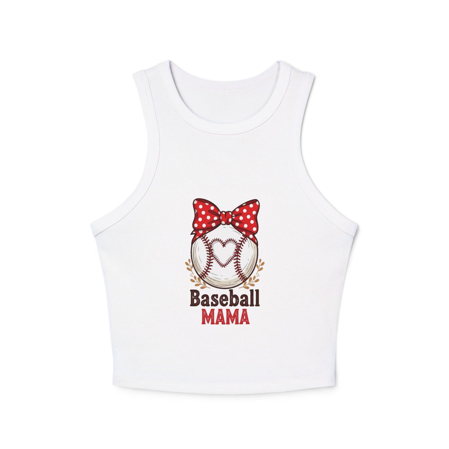 Baseball Mom Micro Rib Racer Tank Top – Fitted Game Day Apparel - The Sideline Tribe