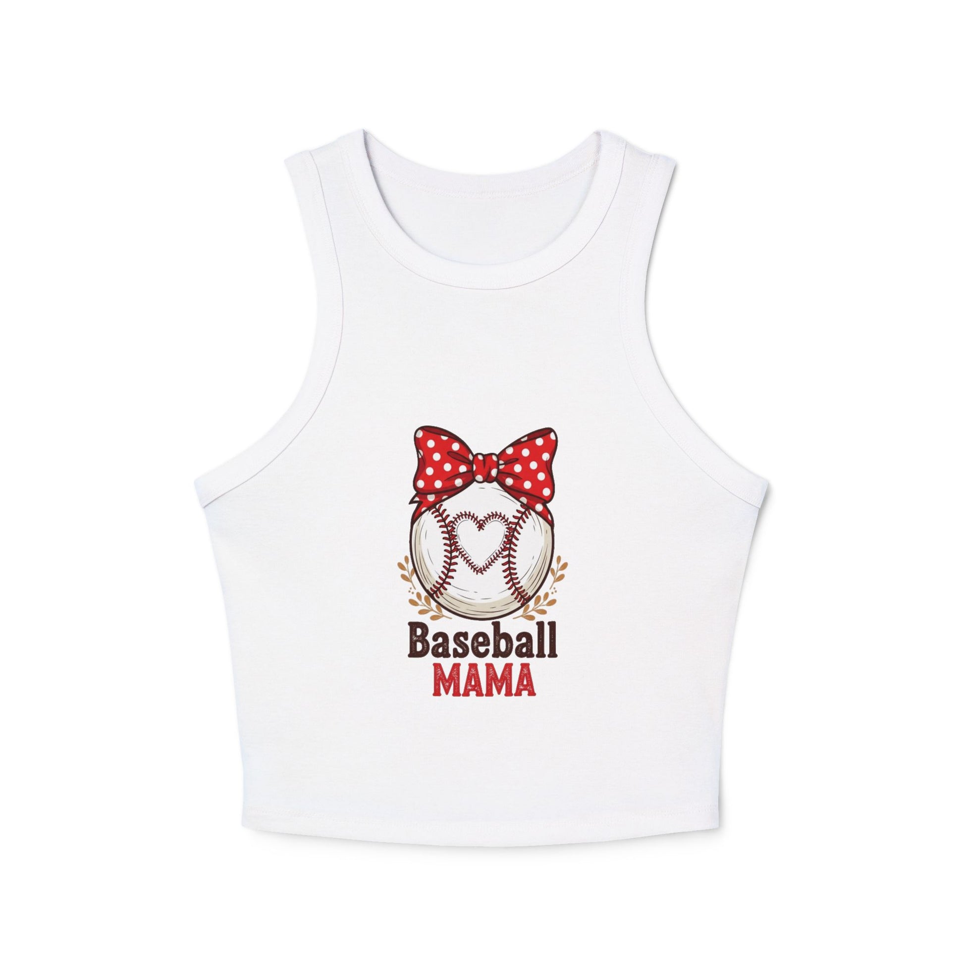 Baseball Mom Micro Rib Racer Tank Top – Fitted Game Day Apparel - The Sideline Tribe
