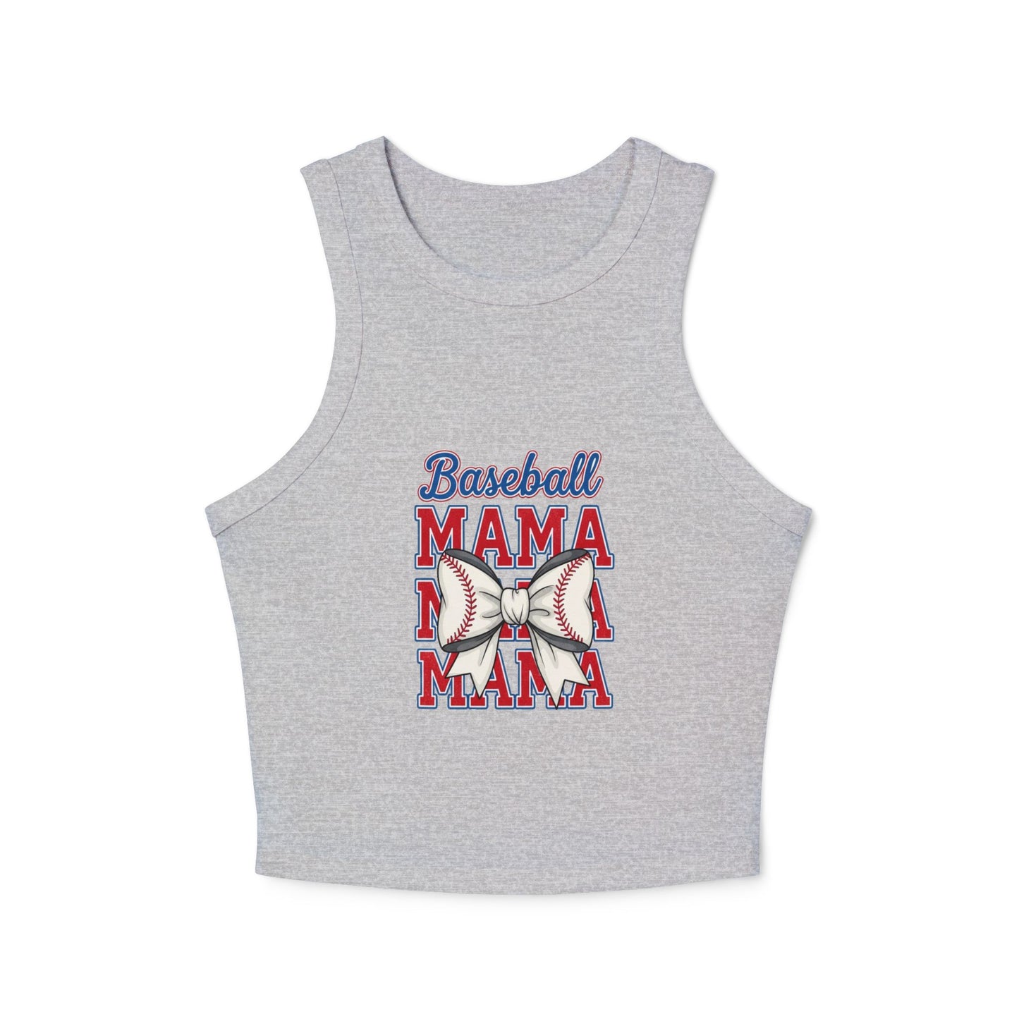 Baseball Mom Micro Rib Racer Tank Top – Fitted Game Day Apparel - The Sideline Tribe