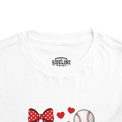 Baseball Sister Toddler Short Sleeve Tee – Soft Cotton Game Day Shirt for Little Fans | Airlume Combed Comfort