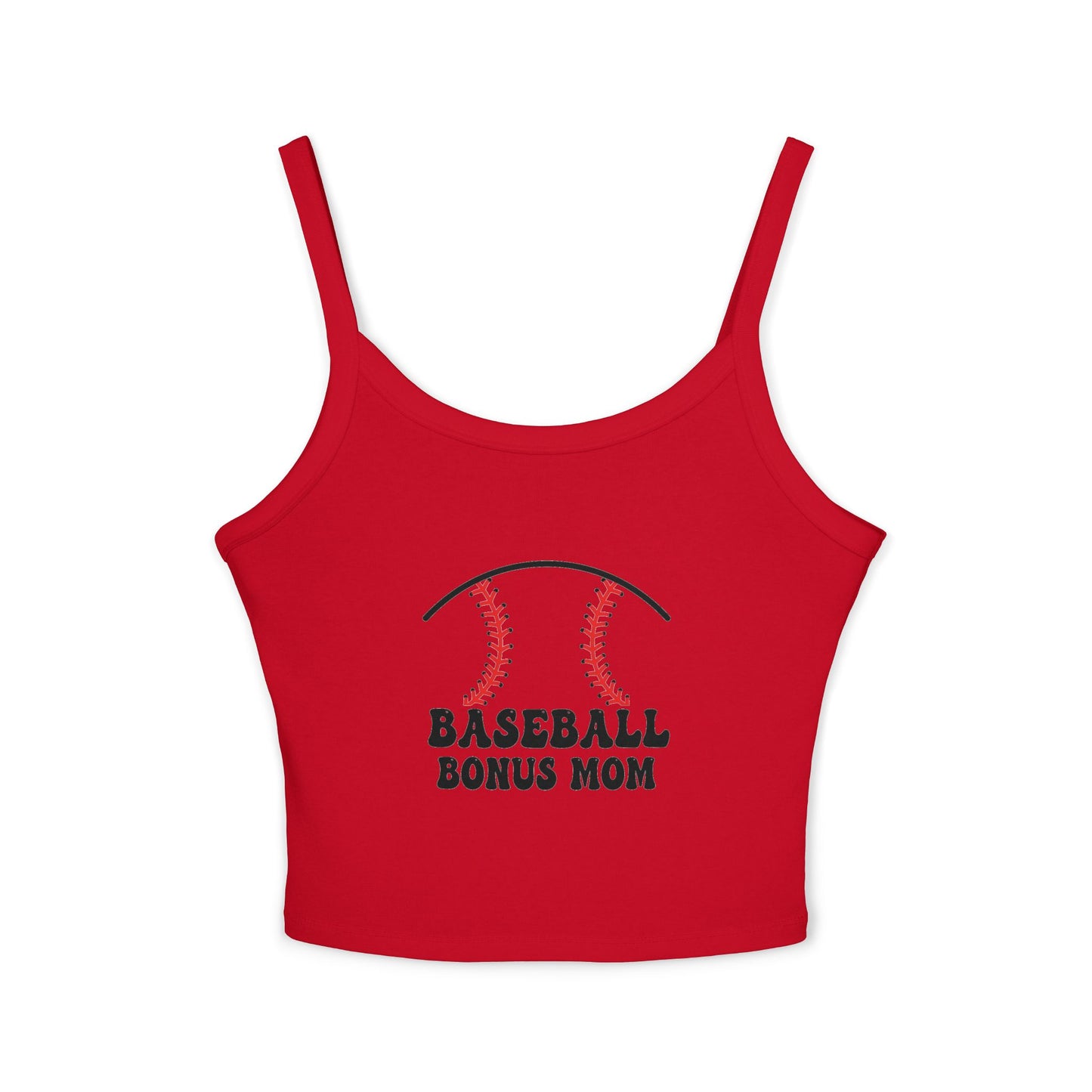 Baseball Bonus Mom Spaghetti Strap Tank Top - The Sideline Tribe