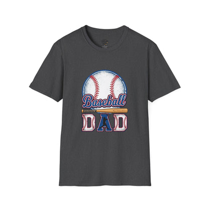 Baseball Dad Unisex Softstyle T-Shirt | Classic Game Day Tee | Premium Ring-Spun Cotton