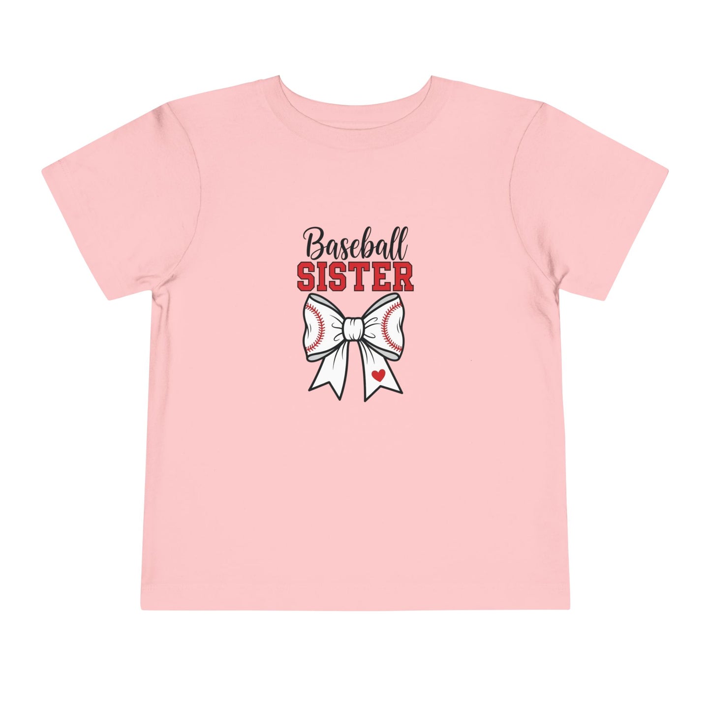 Baseball Sister Toddler Tee – Cute Kids' Short Sleeve Shirt | Soft & Comfy Game Day Wear for Little Fans