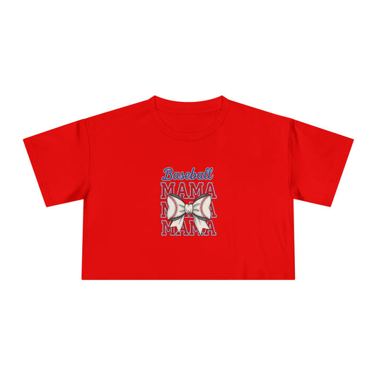 Baseball Mom Crop Tee - The Sideline Tribe