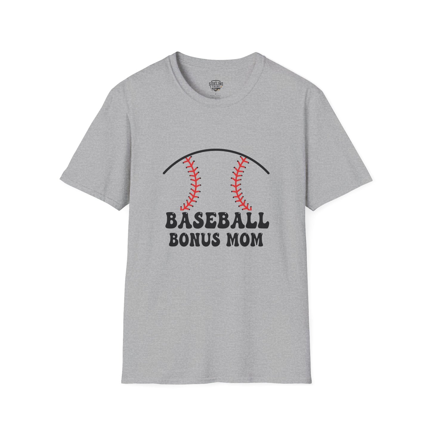 Baseball Bonus Mom Softstyle T-Shirt - The Sideline Tribe