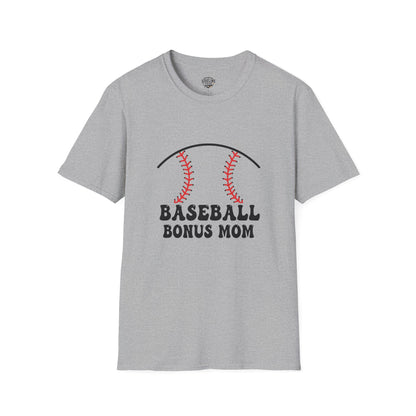 Baseball Bonus Mom Softstyle T-Shirt - The Sideline Tribe