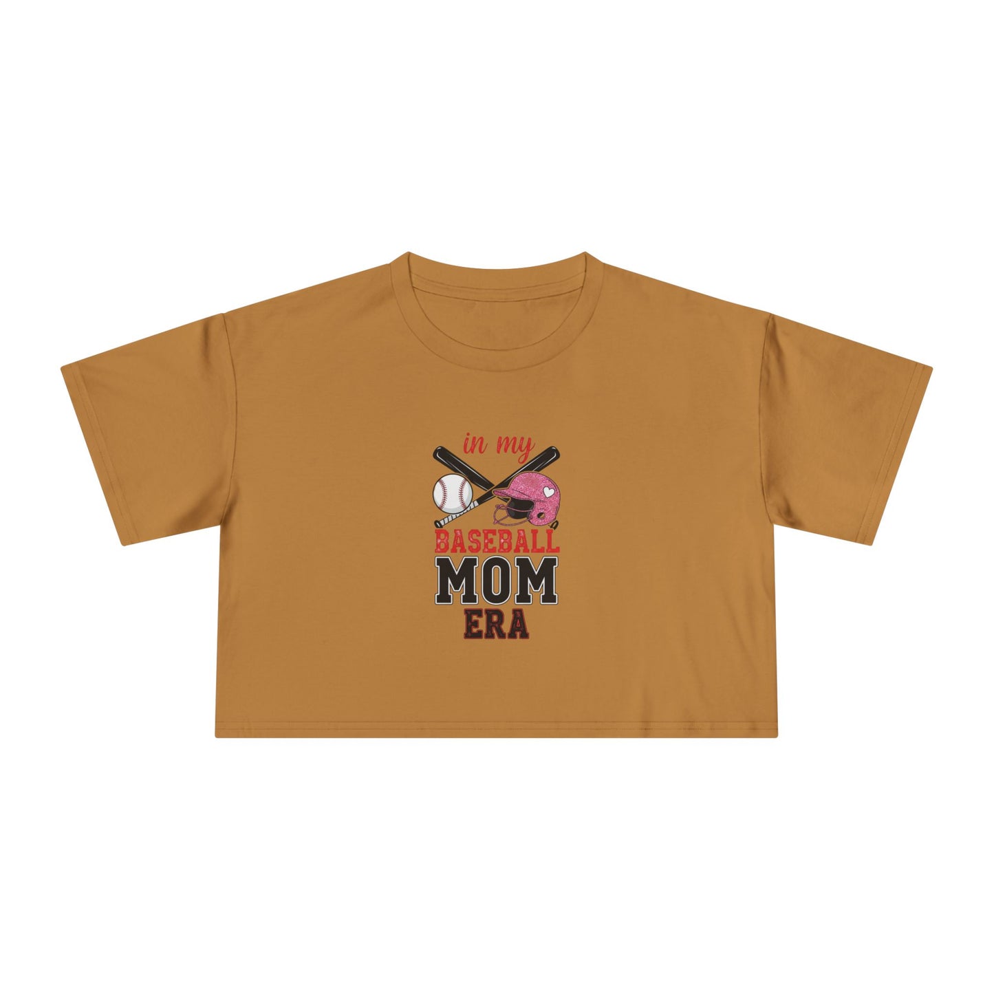 Baseball Mom Crop Tee – Trendy Women's Shirt for Game Day Style - The Sideline Tribe