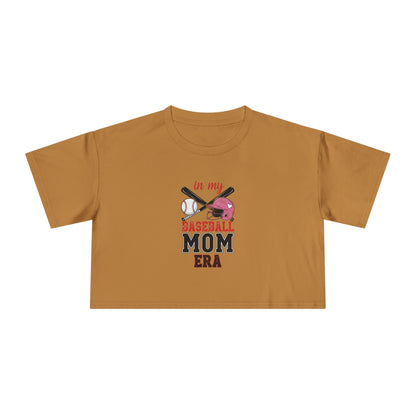 Baseball Mom Crop Tee – Trendy Women's Shirt for Game Day Style - The Sideline Tribe