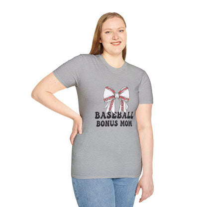 Baseball Bonus Mom T-Shirt – Premium Game Day Tee - The Sideline Tribe