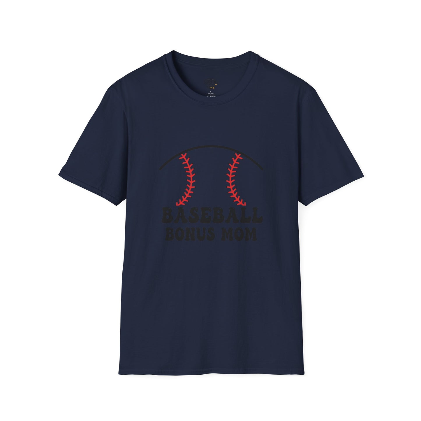 Baseball Bonus Mom Softstyle T-Shirt - The Sideline Tribe