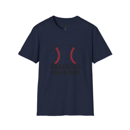Baseball Bonus Mom Softstyle T-Shirt - The Sideline Tribe