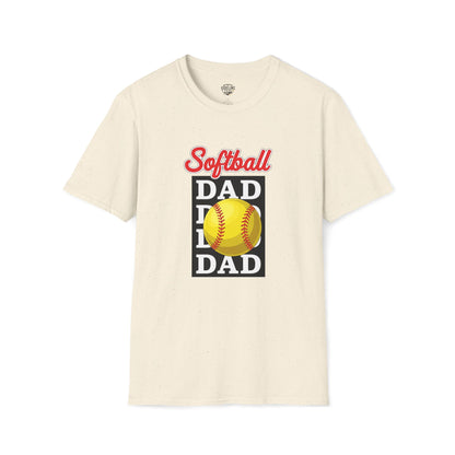 Softball Dad Vintage T-Shirt – Combed Cotton Tee for Men - The Sideline Tribe