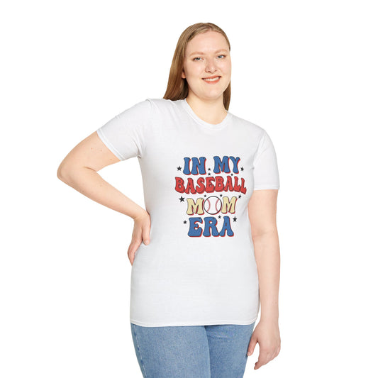 In My Baseball Mom Era T-Shirt – Softstyle Game Day Tee for Sports Moms