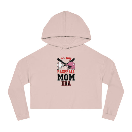 Baseball Mom Cropped Hoodie – Trendy & Cozy Game Day Sweatshirt - The Sideline Tribe