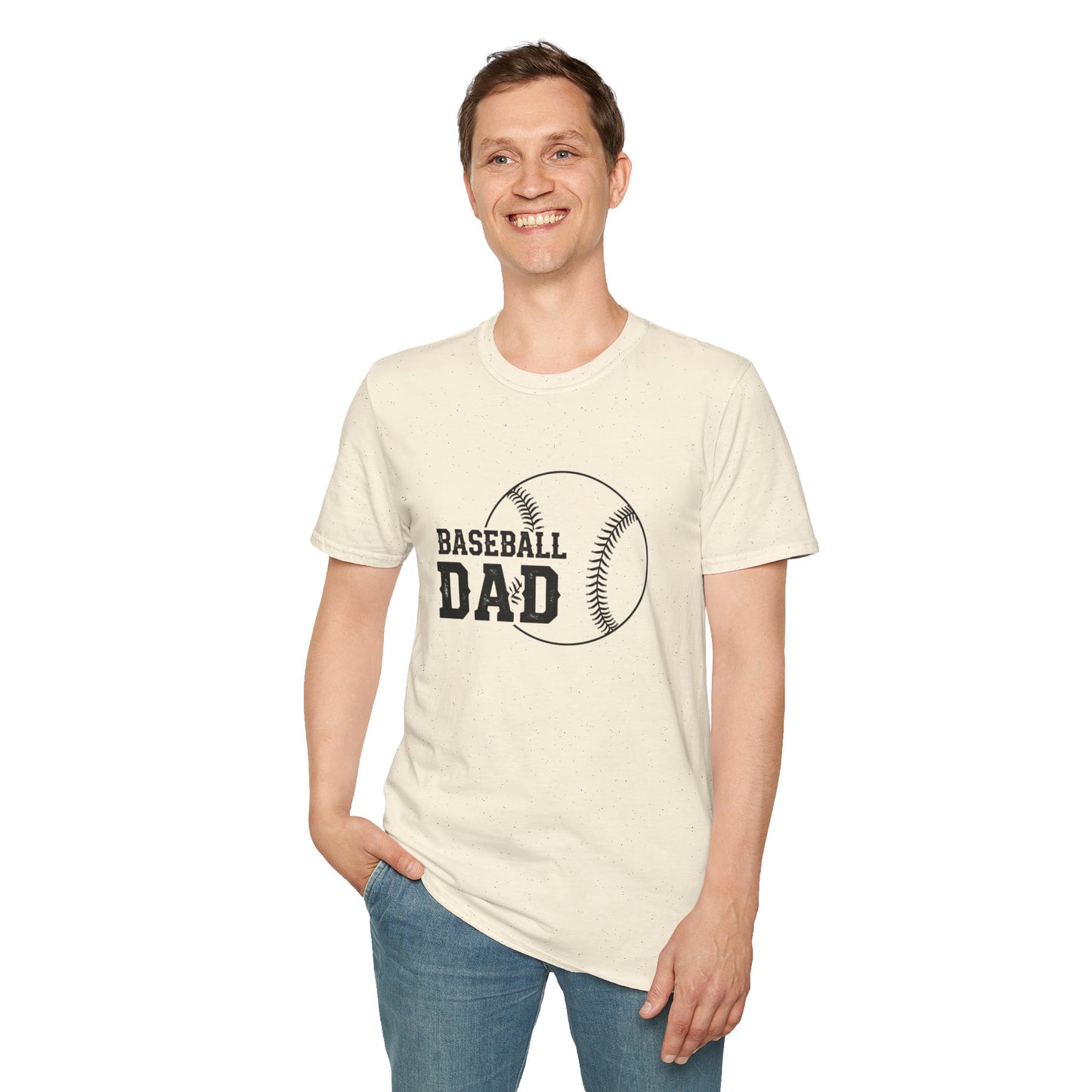 Baseball Dad Softstyle T-Shirt | Perfect Gift for Father's Day & Sports Fans
