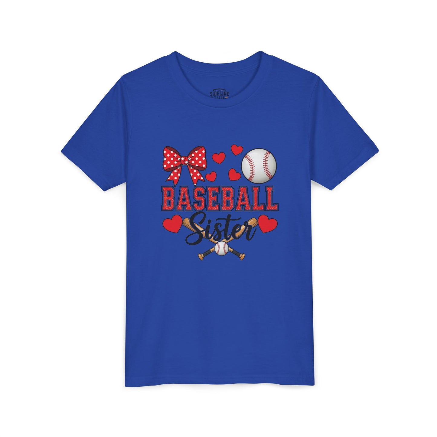 Baseball Sister Youth Tee – Cute Sports Fan Shirt for Girls | Soft Airlume Cotton Kids T-Shirt | Game Day Outfit