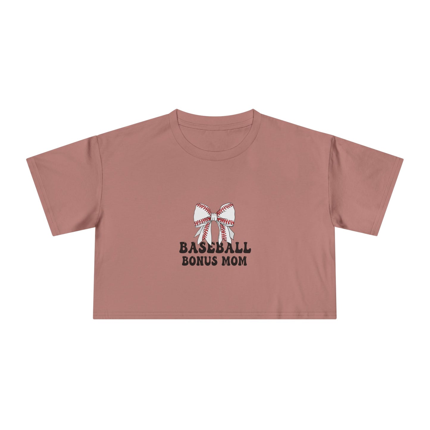 Baseball Bonus Mom Women's Crop Tee - The Sideline Tribe
