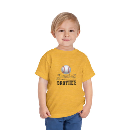 Baseball Brother Toddler Tee | Cute Kids’ Baseball Shirt for Little Siblings | Soft 100% Cotton Game Day Top