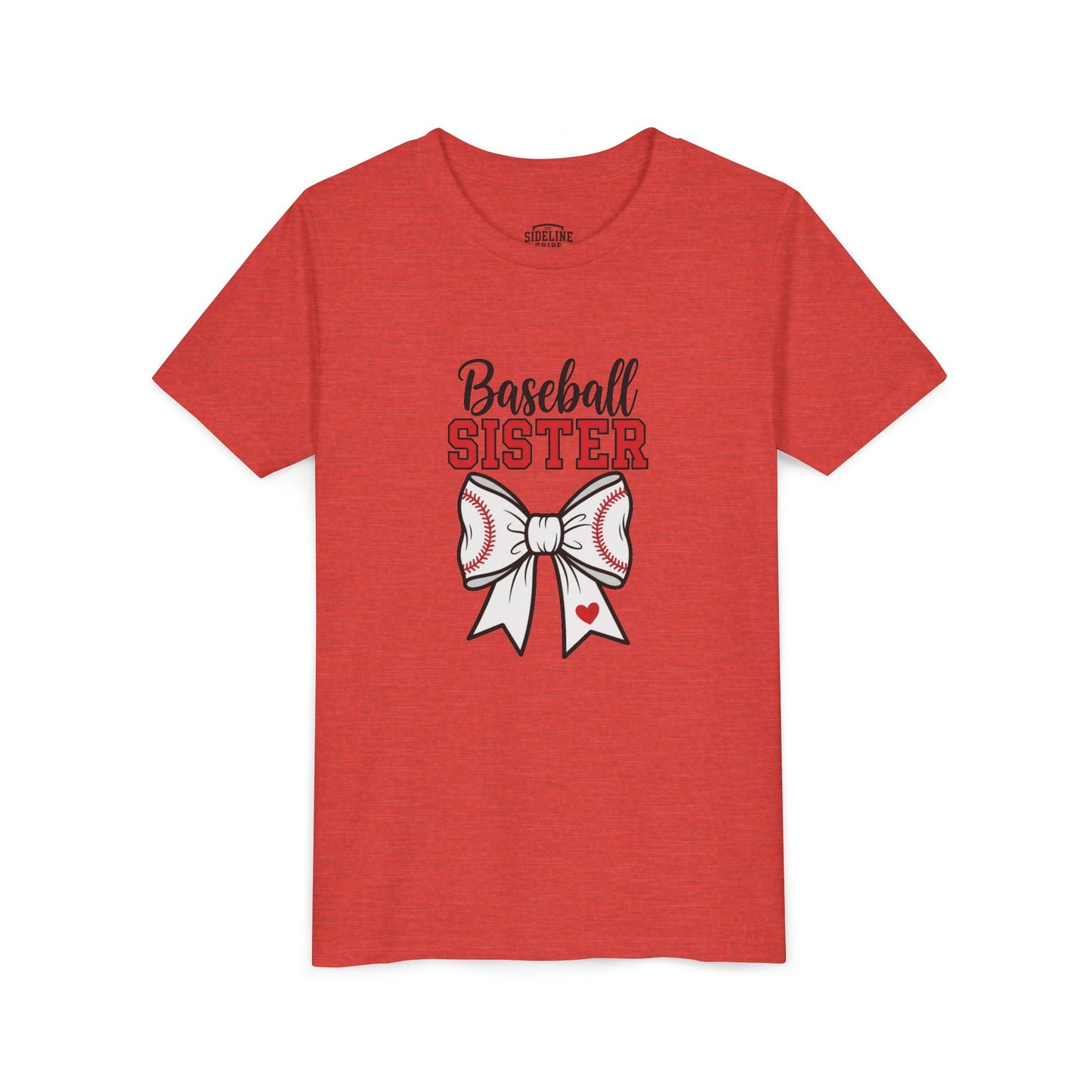 Baseball Sister Youth Short Sleeve Tee – Cute Kids Sports Shirt | Soft & Comfy Game Day Top for Young Fans