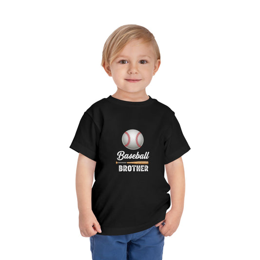 Baseball Brother Toddler Tee | Cute Kids’ Baseball Shirt for Little Siblings | Soft 100% Cotton Game Day Top