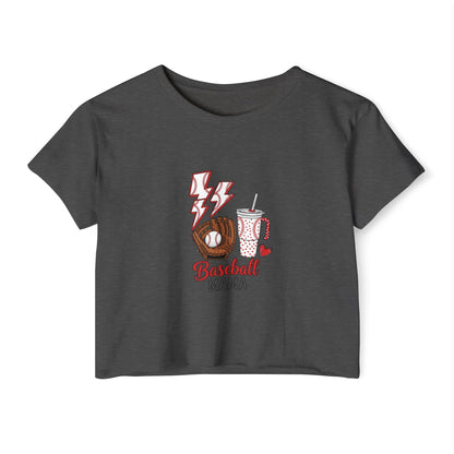 Baseball Mama Crop Top – Lightweight & Stylish Game Day Comfort