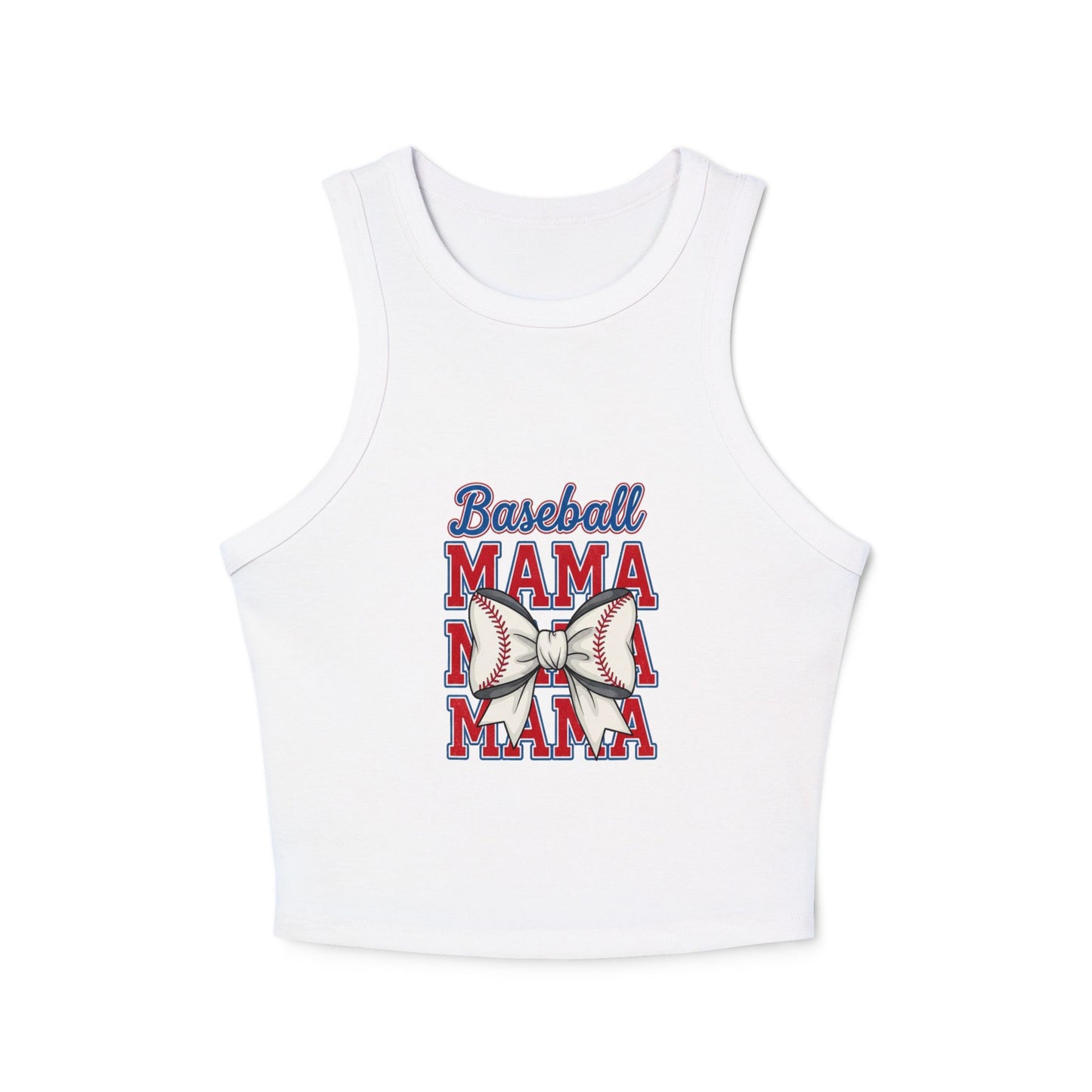 Baseball Mom Micro Rib Racer Tank Top – Fitted Game Day Apparel - The Sideline Tribe