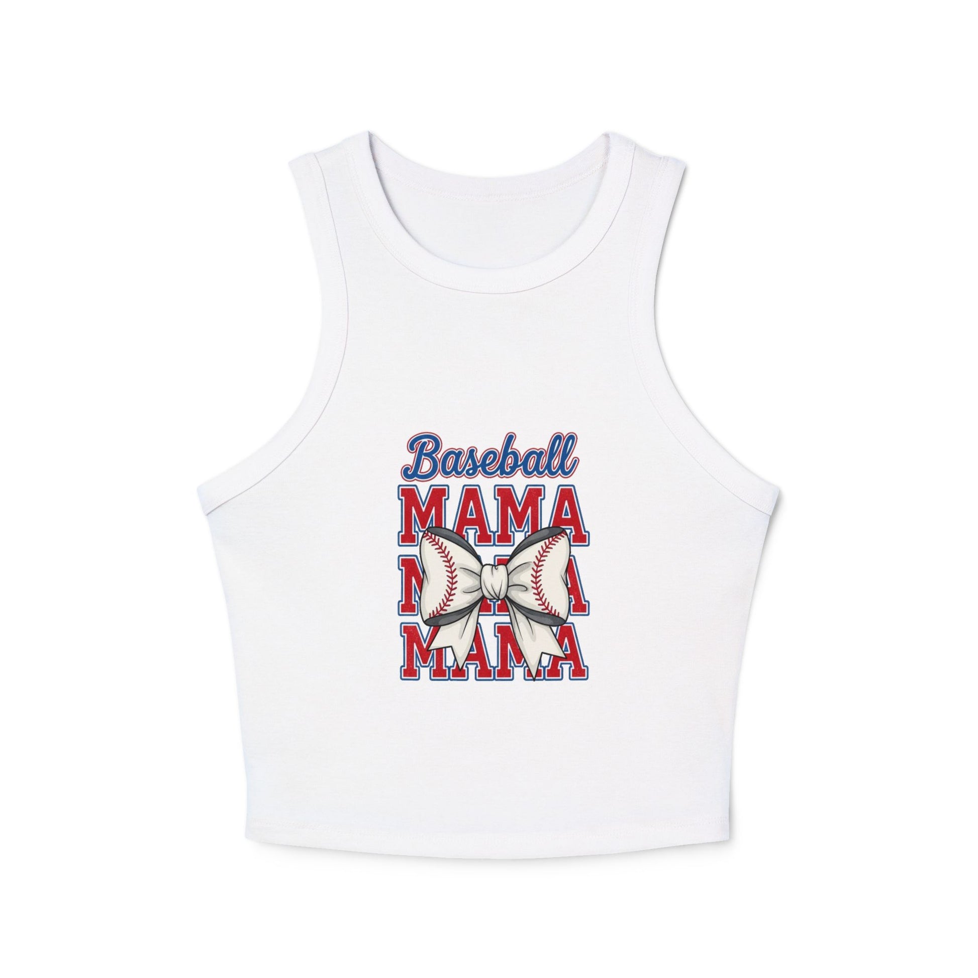 Baseball Mom Micro Rib Racer Tank Top – Fitted Game Day Apparel - The Sideline Tribe