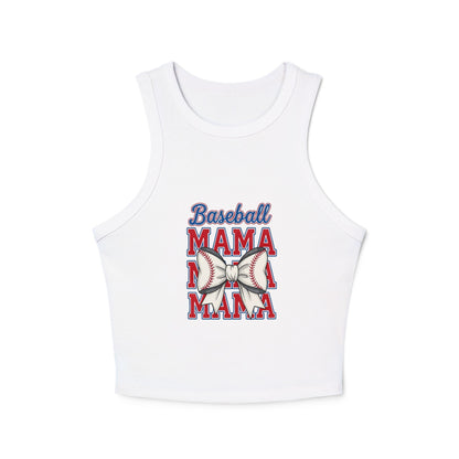 Baseball Mom Micro Rib Racer Tank Top – Fitted Game Day Apparel - The Sideline Tribe