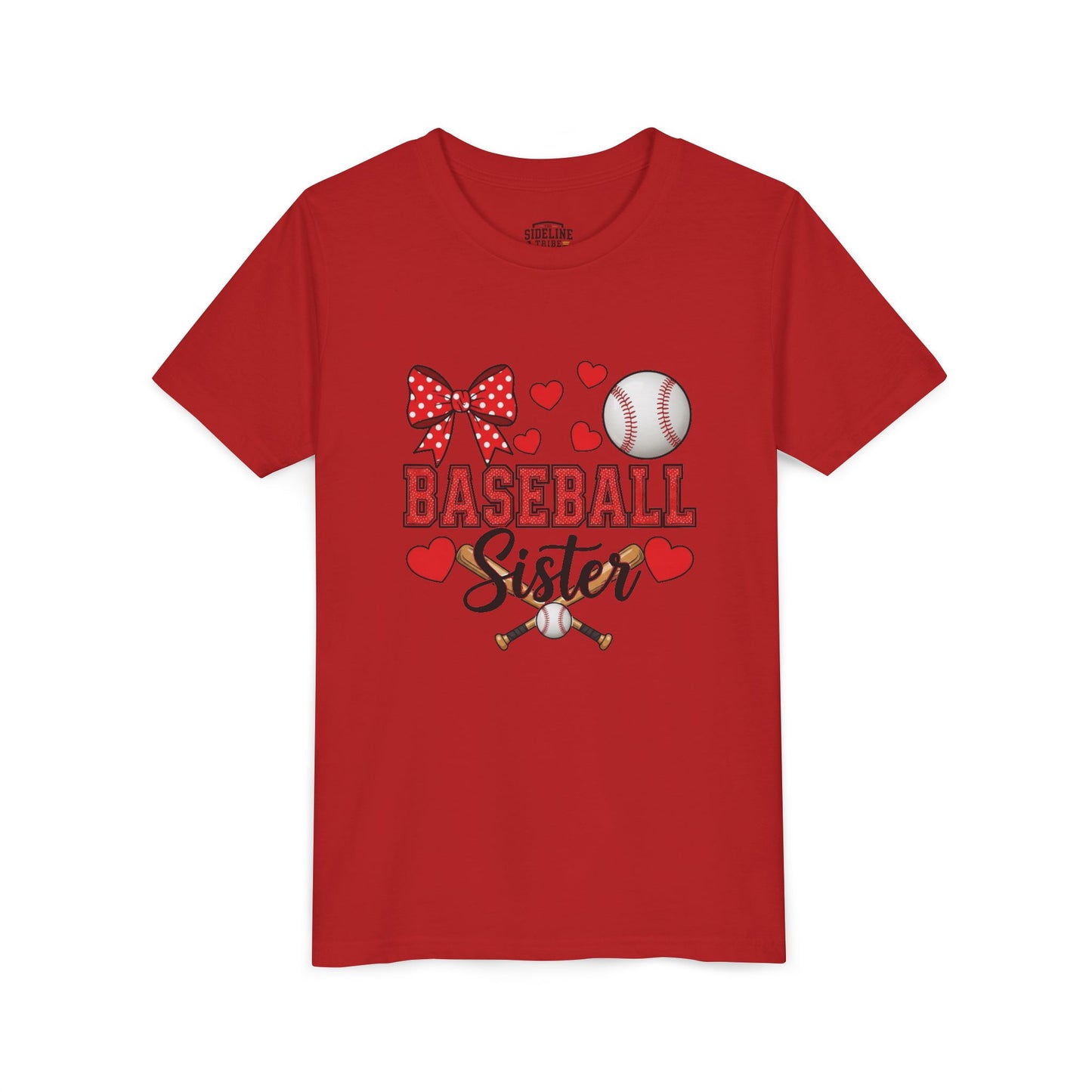 Baseball Sister Youth Tee – Cute Sports Fan Shirt for Girls | Soft Airlume Cotton Kids T-Shirt | Game Day Outfit