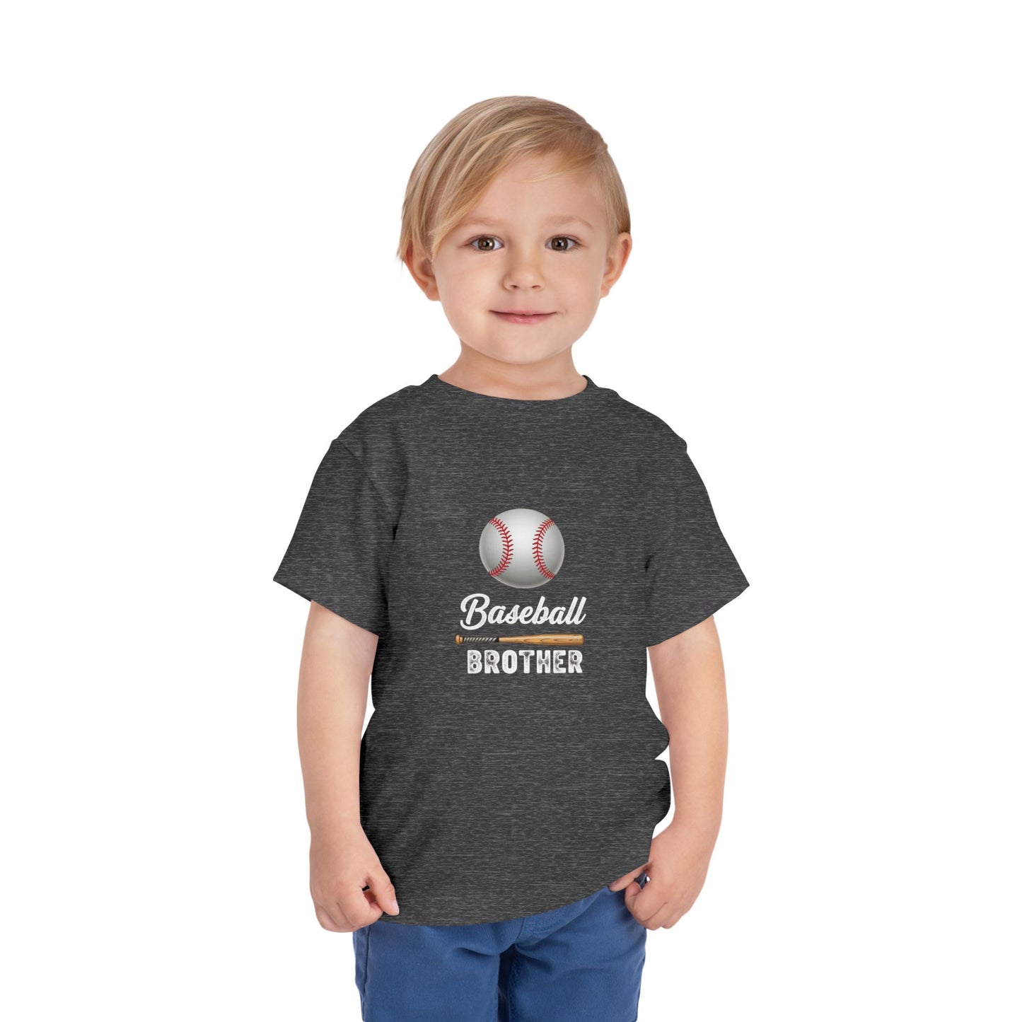 Baseball Brother Toddler Tee | Cute Kids’ Baseball Shirt for Little Siblings | Soft 100% Cotton Game Day Top