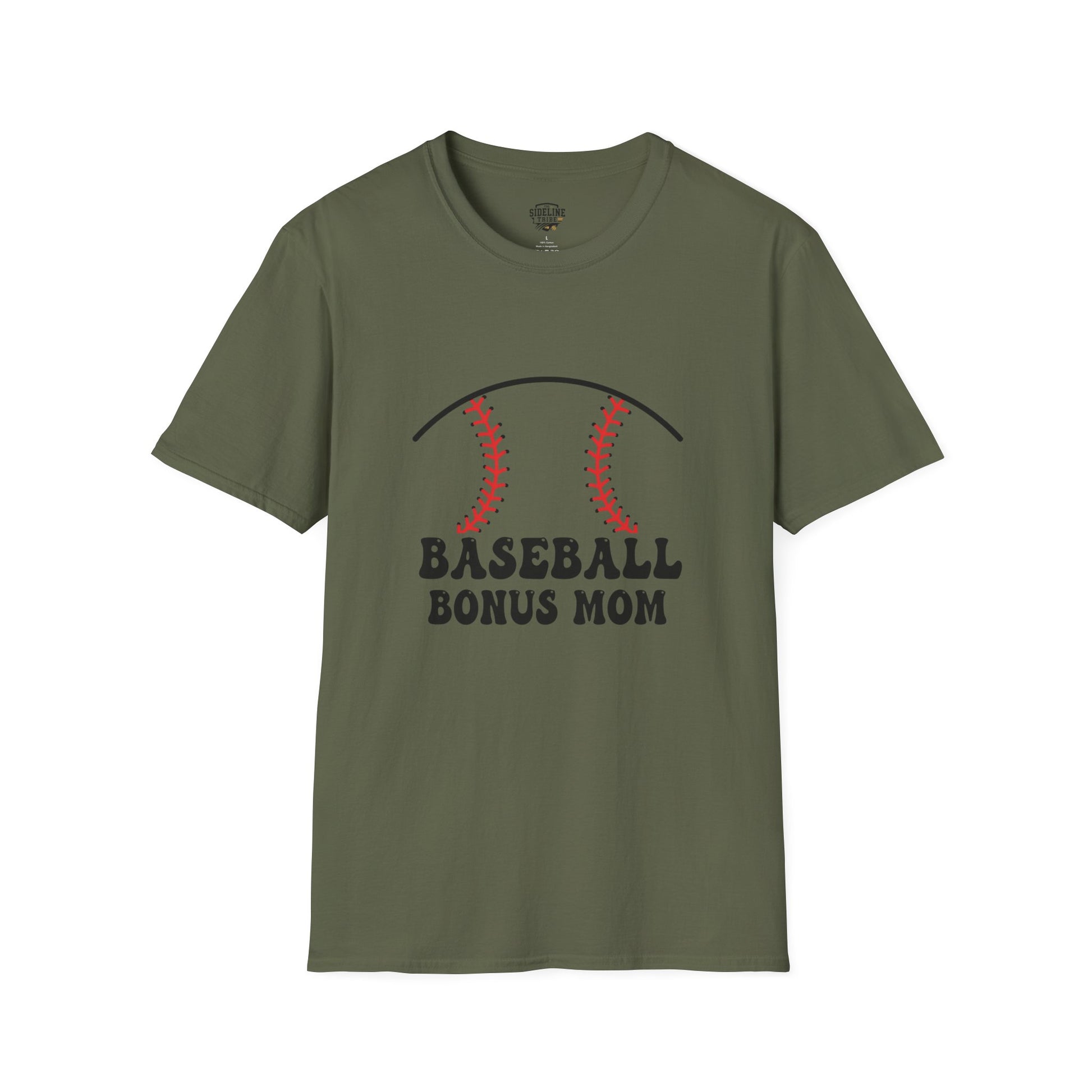 Baseball Bonus Mom Softstyle T-Shirt - The Sideline Tribe