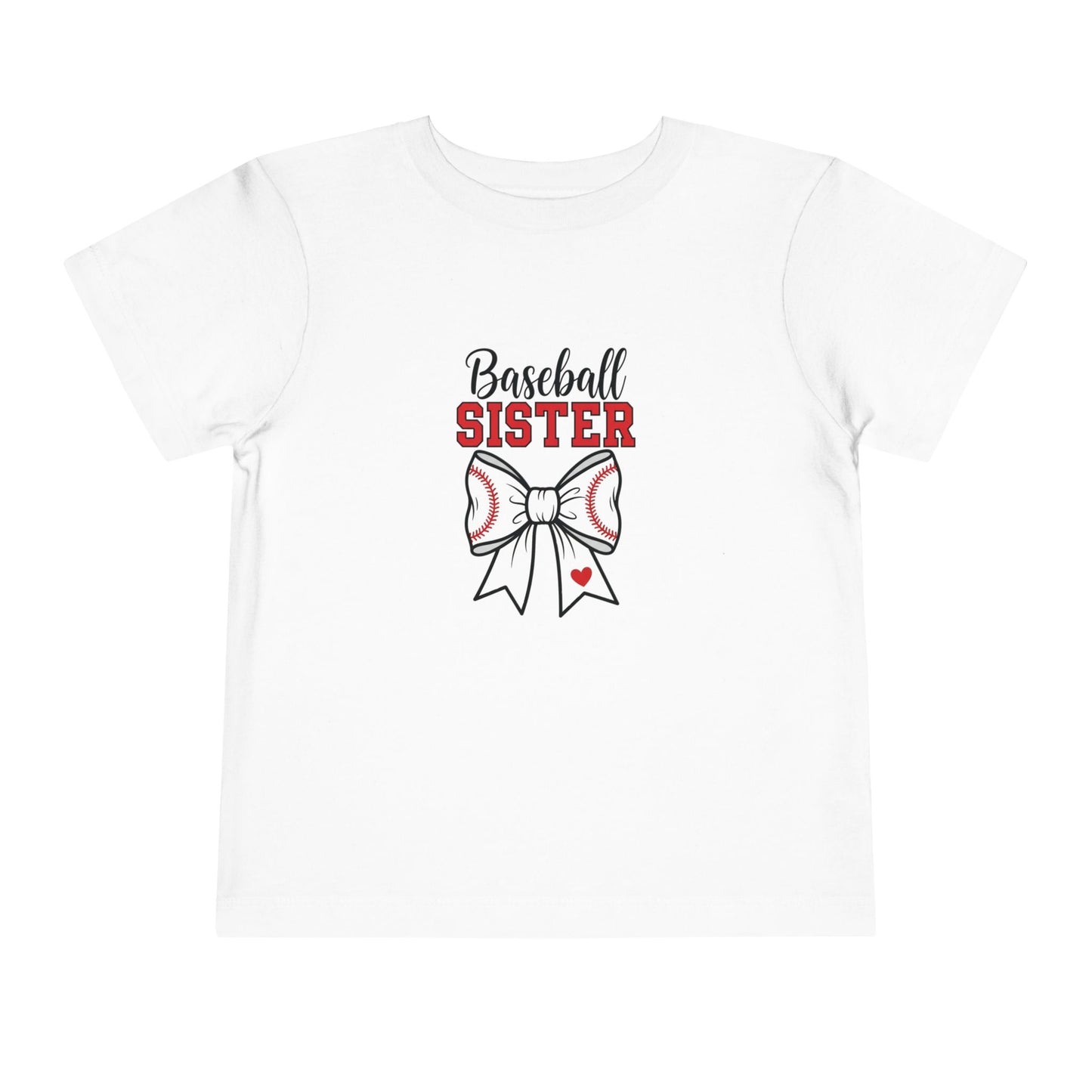 Baseball Sister Toddler Tee – Cute Kids' Short Sleeve Shirt | Soft & Comfy Game Day Wear for Little Fans