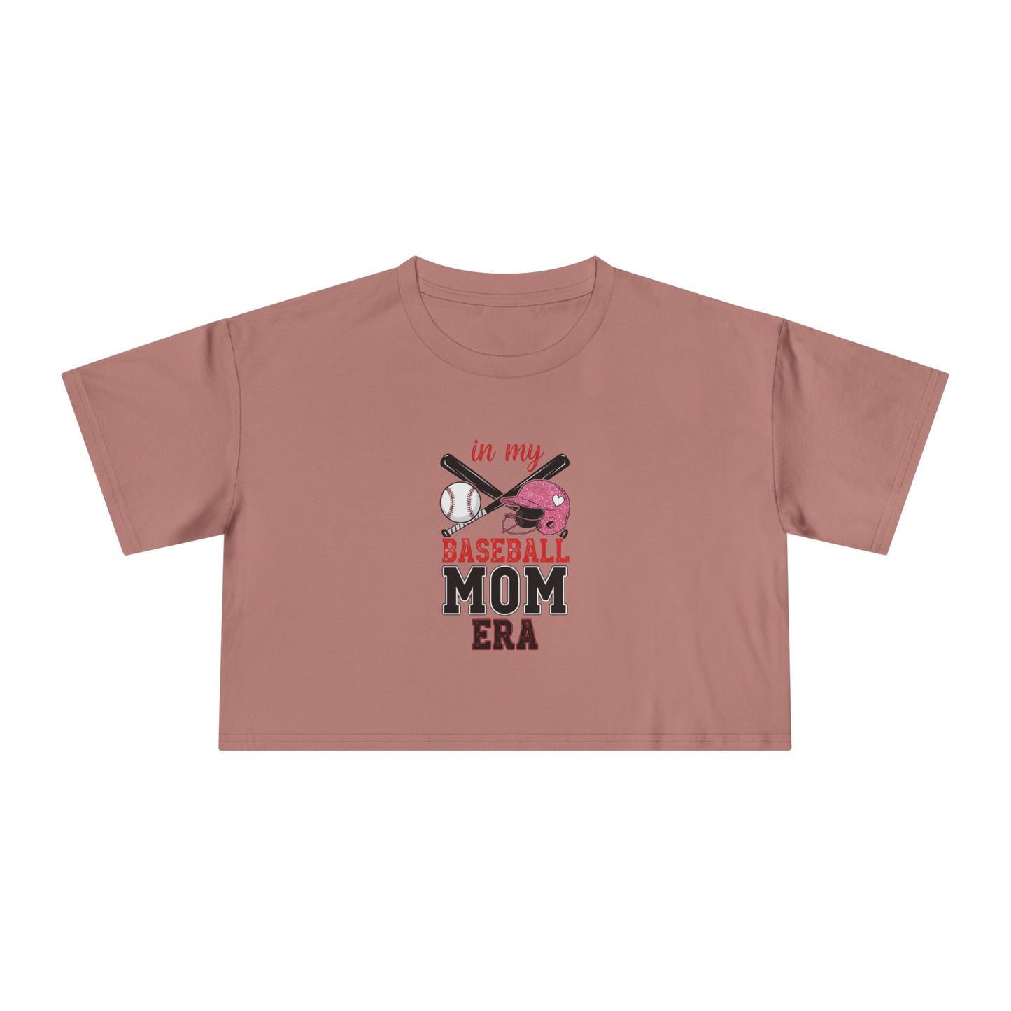 Baseball Mom Crop Tee – Trendy Women's Shirt for Game Day Style - The Sideline Tribe