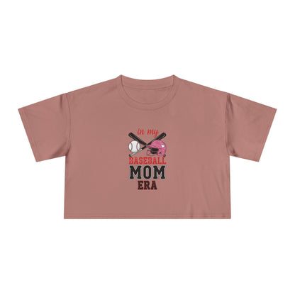Baseball Mom Crop Tee – Trendy Women's Shirt for Game Day Style - The Sideline Tribe