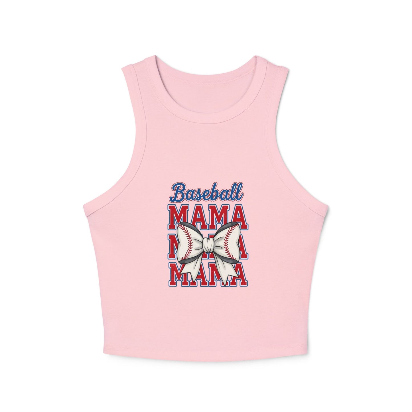 Baseball Mom Micro Rib Racer Tank Top – Fitted Game Day Apparel - The Sideline Tribe