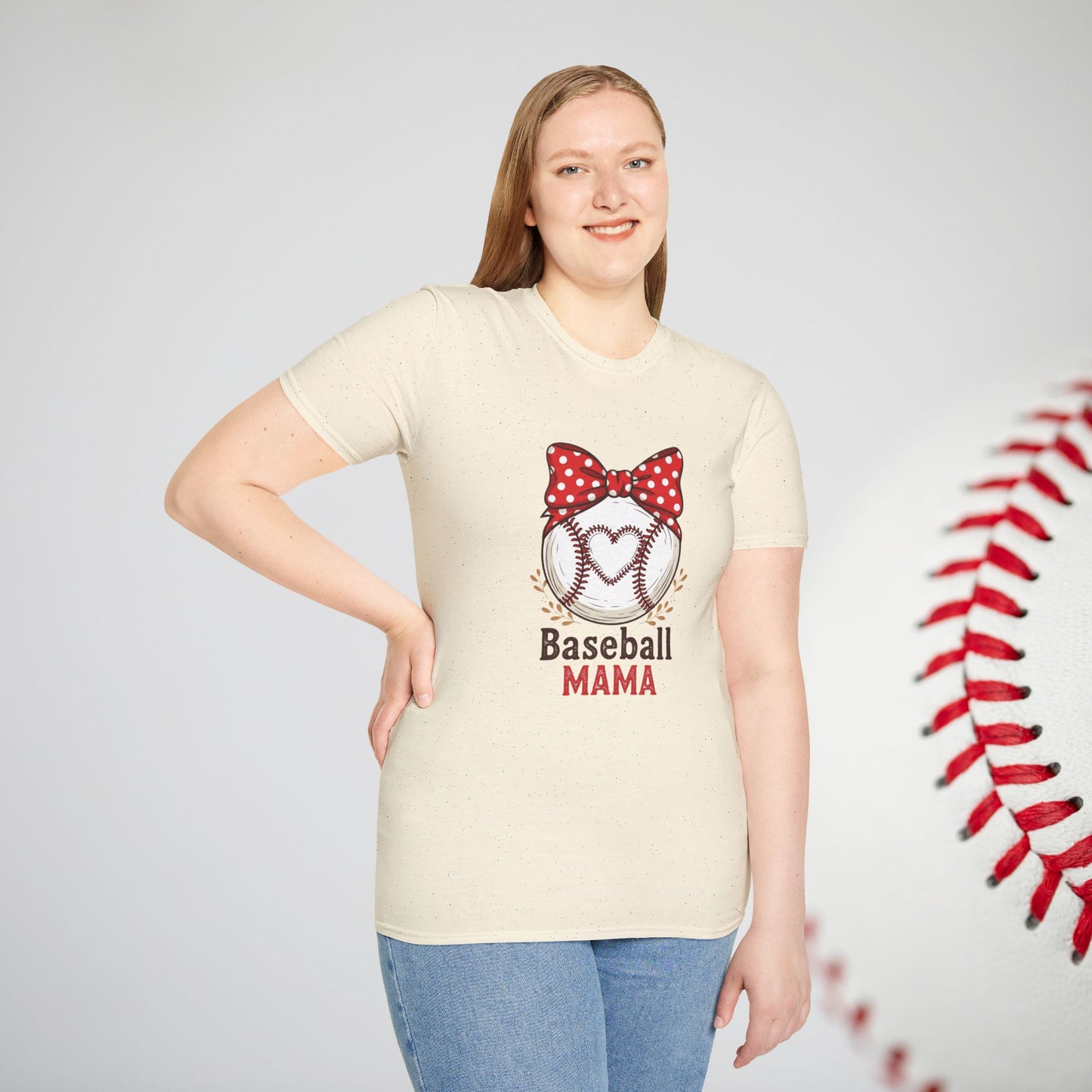 Baseball Mom Softstyle T-Shirt – Premium Game Day Tee for Sports Fans - The Sideline Tribe