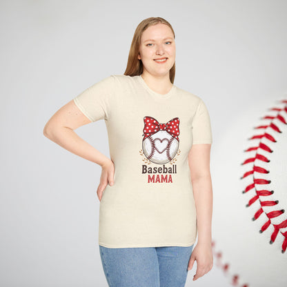 Baseball Mom Softstyle T-Shirt – Premium Game Day Tee for Sports Fans - The Sideline Tribe