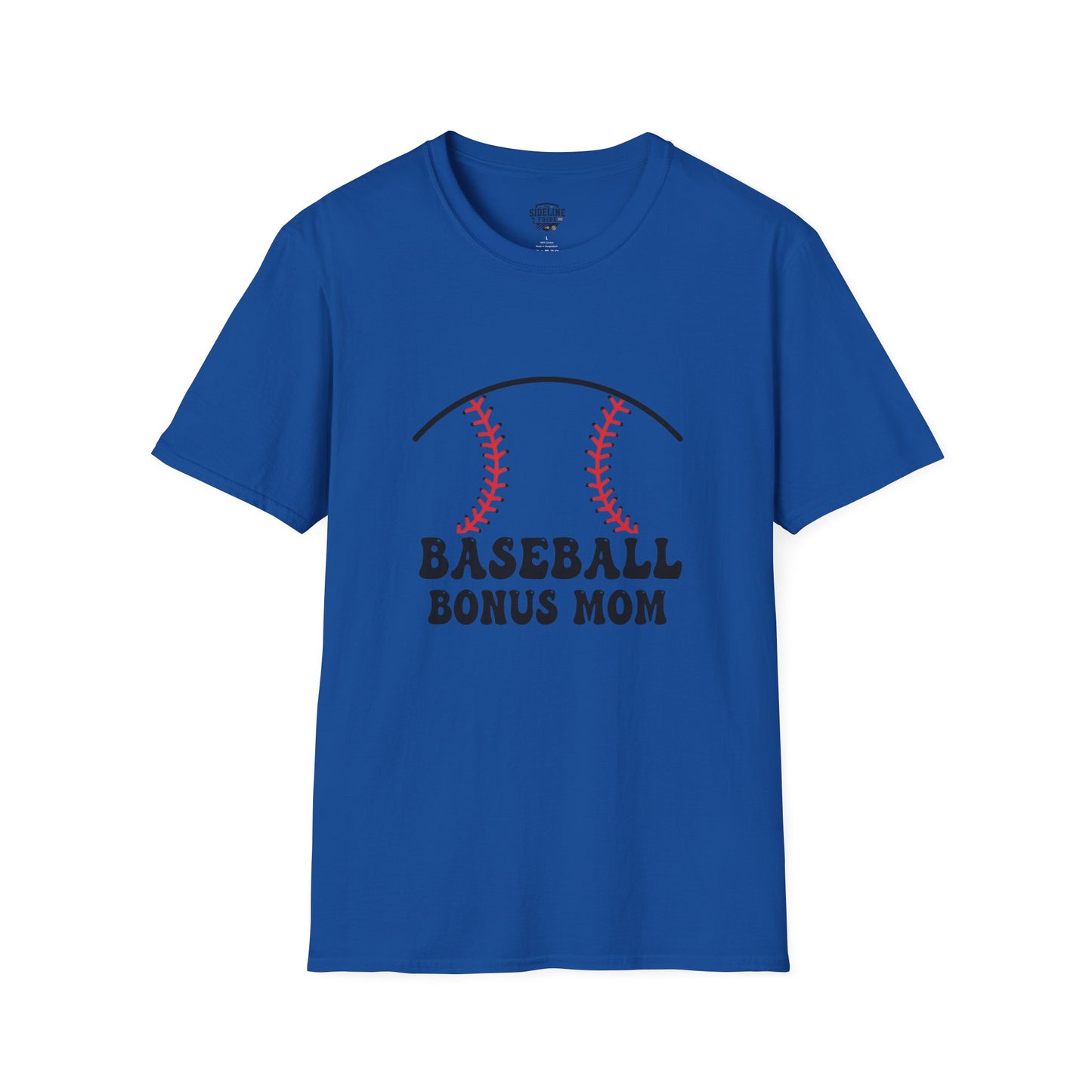 Baseball Bonus Mom Softstyle T-Shirt - The Sideline Tribe